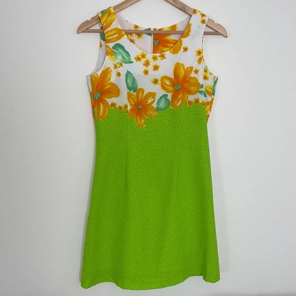 VINTAGE | Floral print sleeveless shift dress - Picture 2 of 7